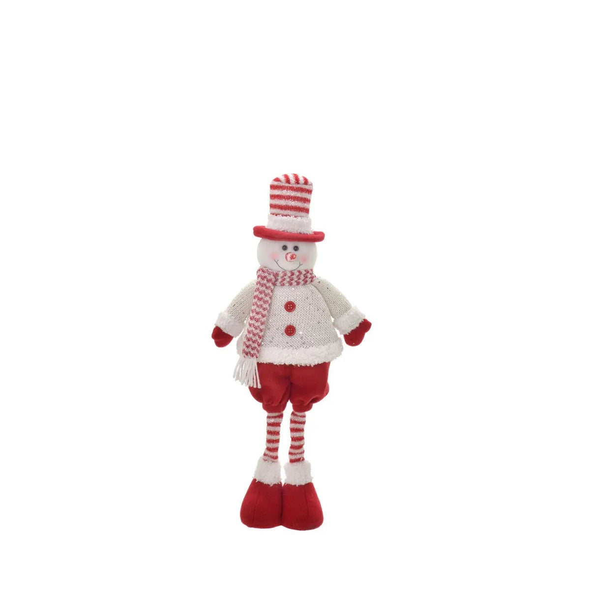 Boneco de Neve Vermelho e Branco 54 cm