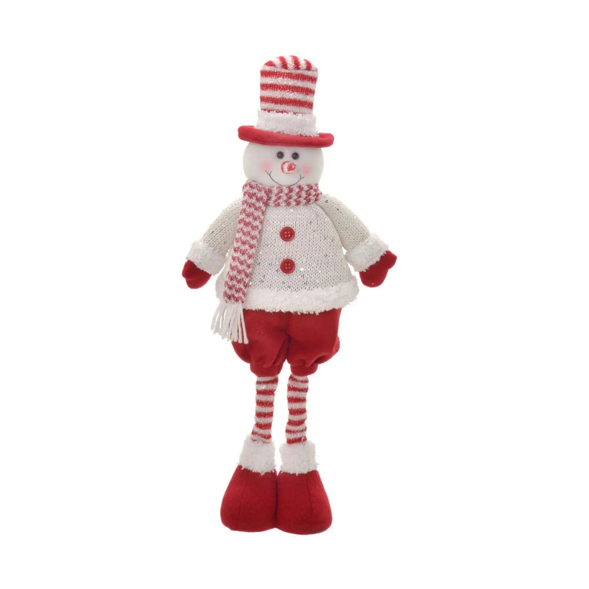 Boneco de Neve Vermelho e Branco 54 cm