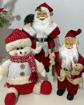 Kit 2 Papai Noel + Boneco de Neve Decorativo